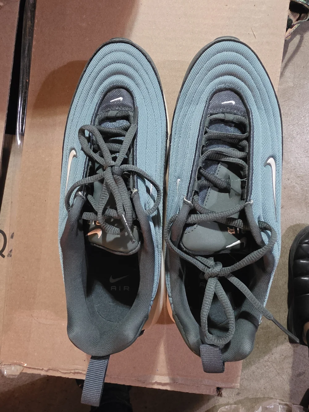 Teal and White Air Max DN